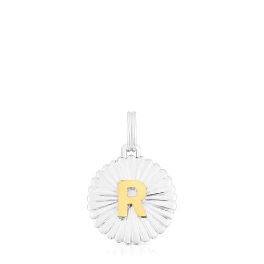 Shop Silver and silver vermeil Alphabet letter R medallion Pendant Silver Pendants | Small Pendants