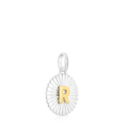 Shop Silver and silver vermeil Alphabet letter R medallion Pendant Silver Pendants | Small Pendants