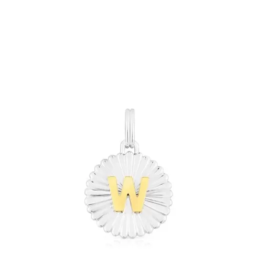 Shop Silver and silver vermeil Alphabet letter W medallion Pendant Silver Pendants | Small Pendants