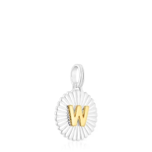 Shop Silver and silver vermeil Alphabet letter W medallion Pendant Silver Pendants | Small Pendants