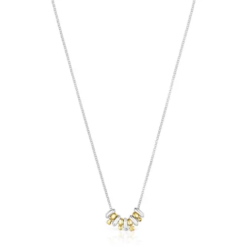 Fashion Silver and silver vermeil Virtual Garden Necklace with charms Silver Necklaces | Short Necklaces