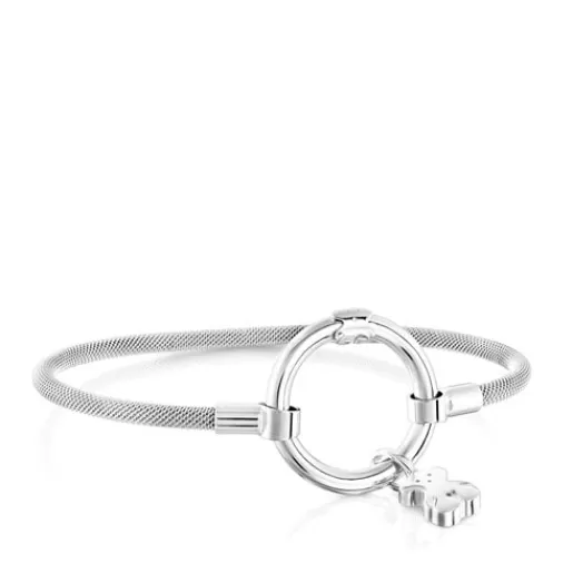 Fashion Silver and Steel Hold Bracelet Silver Bracelets | Bangle Bracelets