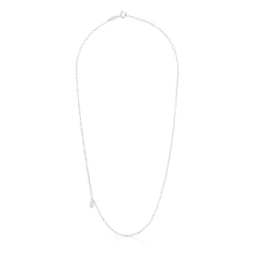 Hot Bold Bear Necklace with oval rings Silver Necklaces | Short Necklaces