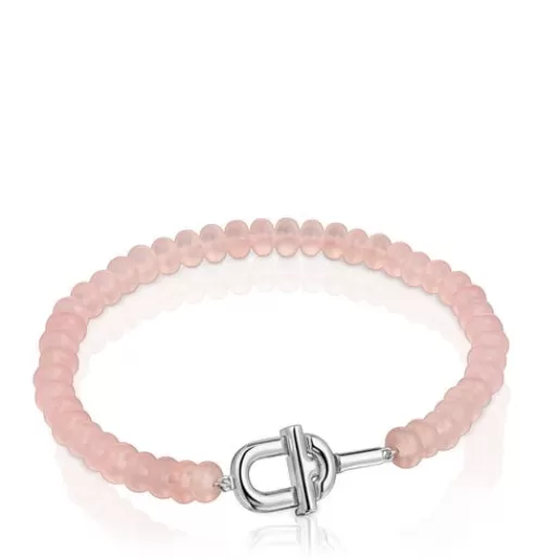 New Bracelet with treated pink chalcedony MANIFESTO Silver Bracelets | Ball Bracelets