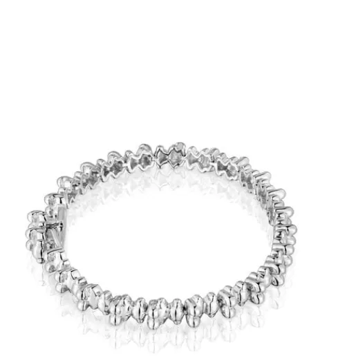 Cheap chain Bracelet with bear motifs Bold Bear Silver Bracelets | Chain Bracelets