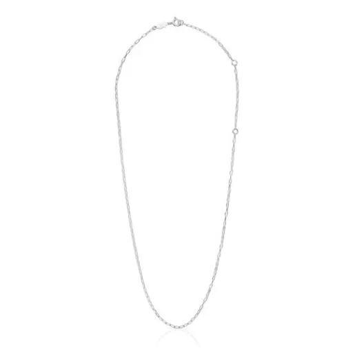 Shop Silver Choker with oval rings measuring 50 cm Basics Kids Silver Necklaces | Chokers