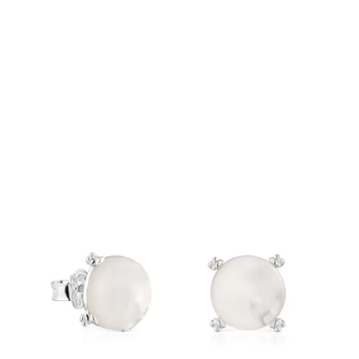Best Color Pills Earrings with mother-of-pearl Silver Earrings