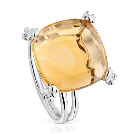 New Color Pills Ring with citrine Silver Rings | Large Rings