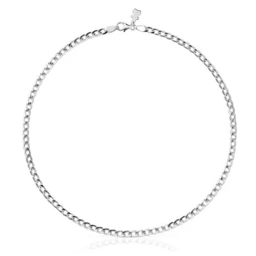 Sale Silver curb-chain Choker Chain Silver Necklaces