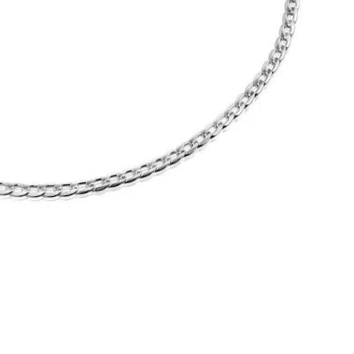 Sale Silver curb-chain Choker Chain Silver Necklaces