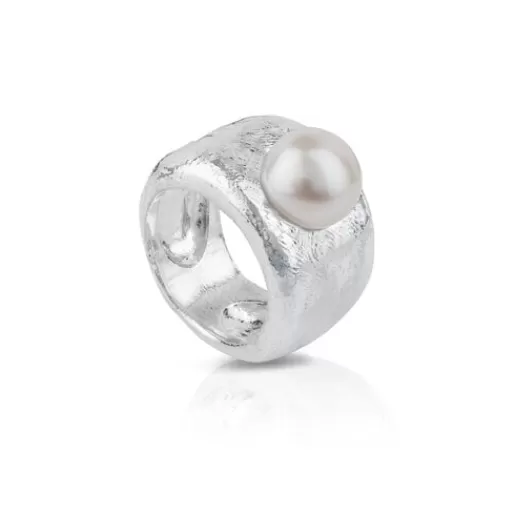 Cheap Silver Duna Ring with Pearl Silver Rings | Medium Rings