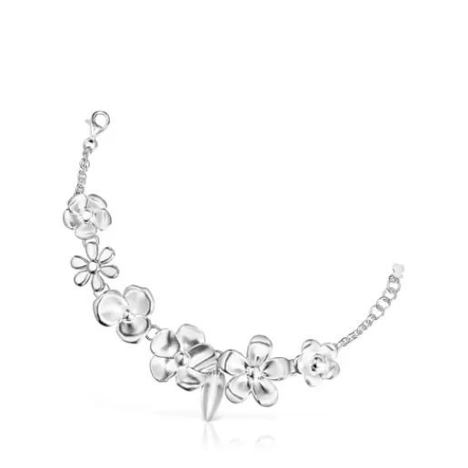 Online Fragile Nature flowers Bracelet Silver Bracelets