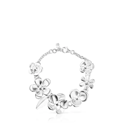 Online Fragile Nature flowers Bracelet Silver Bracelets