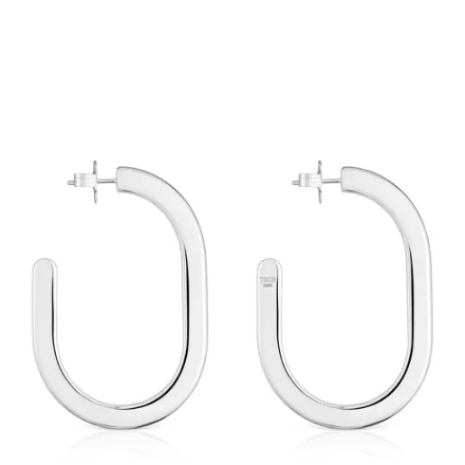 Outlet long Hoop earrings Line Silver Earrings | Hoop Earrings