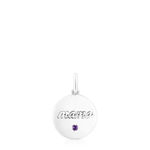 New Mama Medallion pendant with amethyst Mama Silver Pendants | Small Pendants