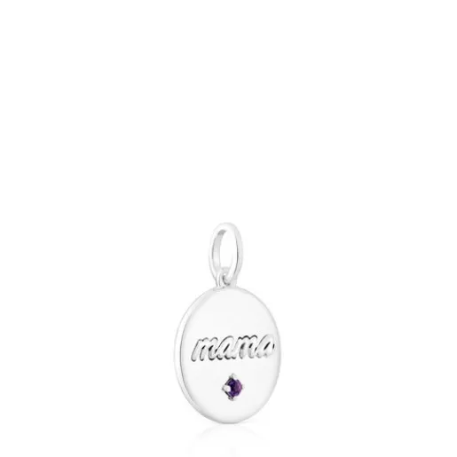 New Mama Medallion pendant with amethyst Mama Silver Pendants | Small Pendants