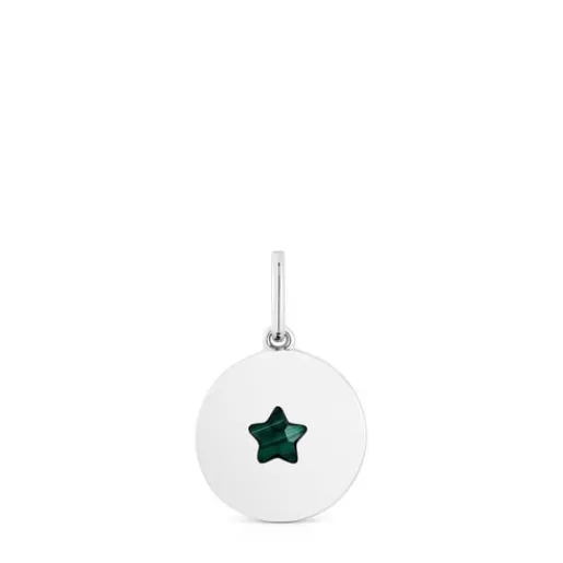 Hot Medallion pendant with malachite star Aelita Silver Pendants | Medium Pendants