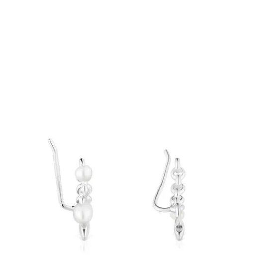 Best Sale Silver Mini Icons Earcuff with bar and charms Silver Earrings