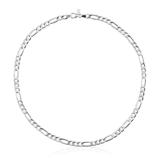 New Silver mixed curb-chain Choker Chain Silver Necklaces | Chokers