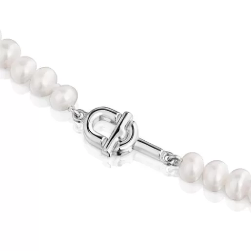 Store Silver Necklace with cultured pearls MANIFESTO Silver Necklaces | Short Necklaces