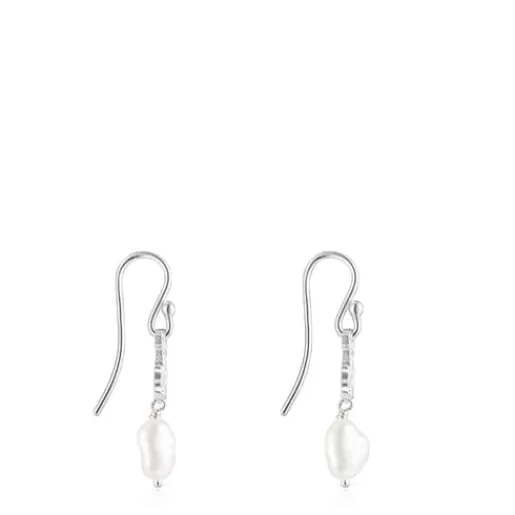 Clearance Silver Oceaan Earrings with pearls Silver Earrings | Pearl Earrings