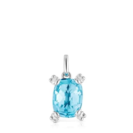 Fashion Pendant with topaz Color Pills Silver Pendants