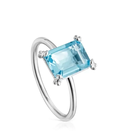 Flash Sale Ring with topaz Color Pills Silver Rings