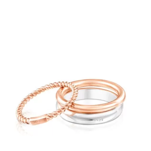 Store Silver, rose Silver Vermeil, Sapphire and Ruby Ring Mix Rings set Silver Rings | Small Rings