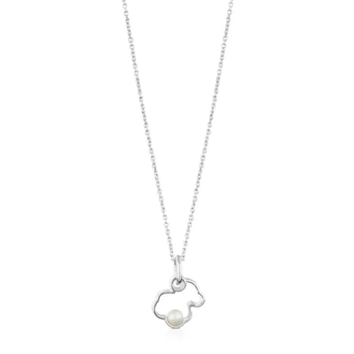 Cheap Silver Silueta Necklace with Pearl Silver Pendants | Short Necklaces