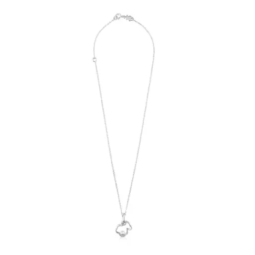 Cheap Silver Silueta Necklace with Pearl Silver Pendants | Short Necklaces