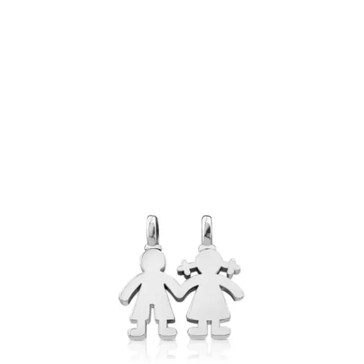 Cheap Silver Sweet Dolls boy-girl Pendant Silver Pendants | Small Pendants