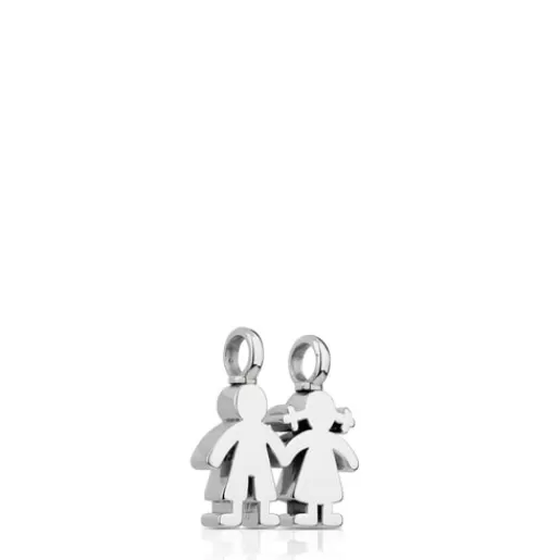 Cheap Silver Sweet Dolls boy-girl Pendant Silver Pendants | Small Pendants