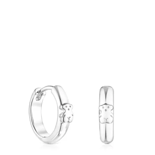 Cheap Basics Hoop earrings with bear Silver Earrings | Hoop Earrings