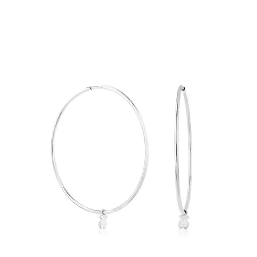 Clearance Silver Bear hoop Earrings Silver Earrings | Hoop Earrings