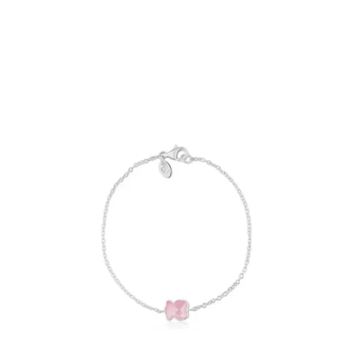 Fashion Silver Color Bracelet with Quartz Bear motif Silver Bracelets | Chain Bracelets