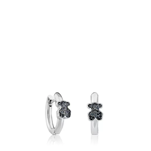 Online Gen Hoop Earrings with Spinels Silver Earrings | Hoop Earrings