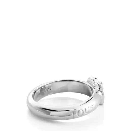 New Silver Gen Ring with Spinels Bear motif Silver Rings | Small Rings