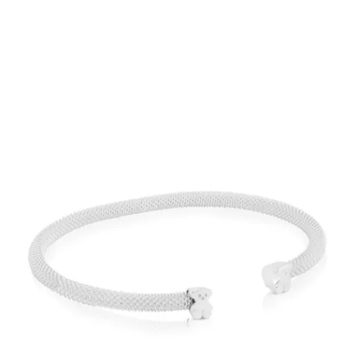 Hot Silver Mesh Bracelet Bear motif Kids Silver Bracelets | Bangle Bracelets