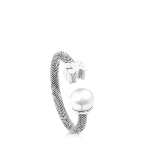 Best Sale Silver Mesh Ring with pearl Silver Rings | Small Rings