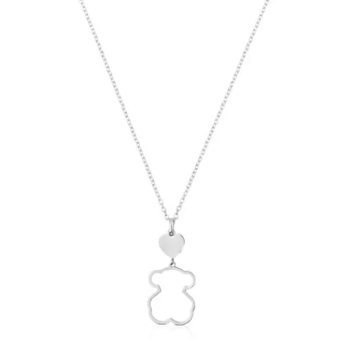 Shop Silver New Silueta Necklace Bear motif Silver Pendants | Short Necklaces