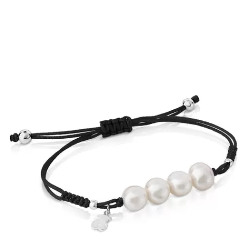 Store Pearls Bracelet with Bear motif Kids Silver Bracelets | Pearl Bracelets