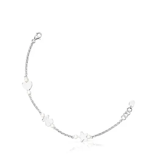 Hot Silver Real Sisy Bracelet with Pearls 17,5cm. Silver Bracelets | Pearl Bracelets