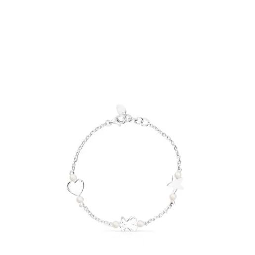 Hot Silver Real Sisy Bracelet with Pearls 17,5cm. Silver Bracelets | Pearl Bracelets