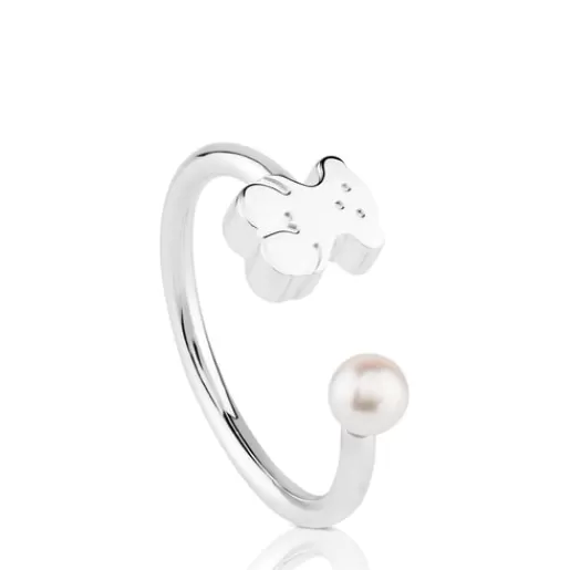 Shop Silver Sweet Dolls Ring with pearl Silver Rings | Small Rings