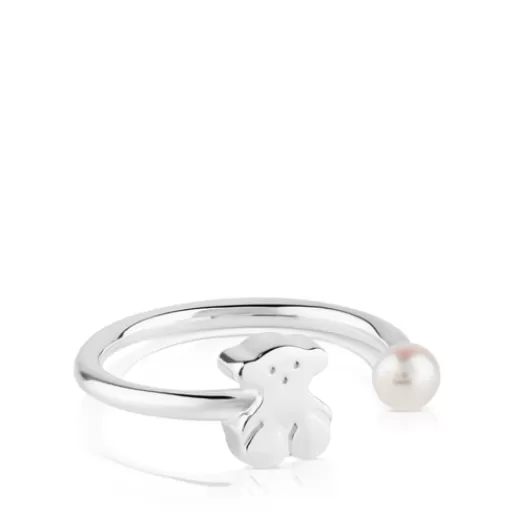 Shop Silver Sweet Dolls Ring with pearl Silver Rings | Small Rings