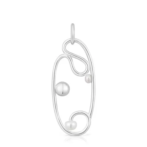 Online Silver Tsuri Pendant with cultured pearls Silver Pendants | Medium Pendants