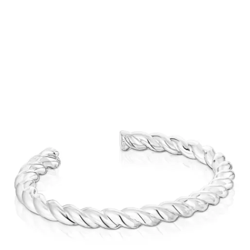 Sale Twisted Rigid Bracelet Silver Bracelets | Bangle Bracelets