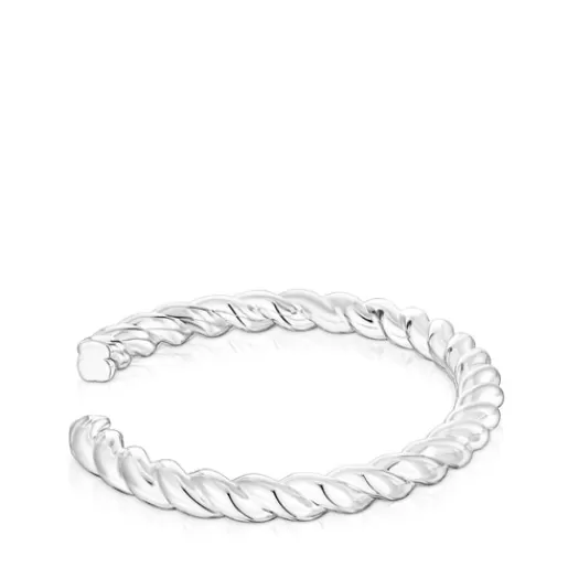 Sale Twisted Rigid Bracelet Silver Bracelets | Bangle Bracelets