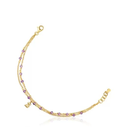 Cheap Silver vermeil and amethyst Bracelet Bold Bear Silver Bracelets | Chain Bracelets