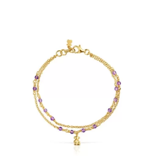 Cheap Silver vermeil and amethyst Bracelet Bold Bear Silver Bracelets | Chain Bracelets